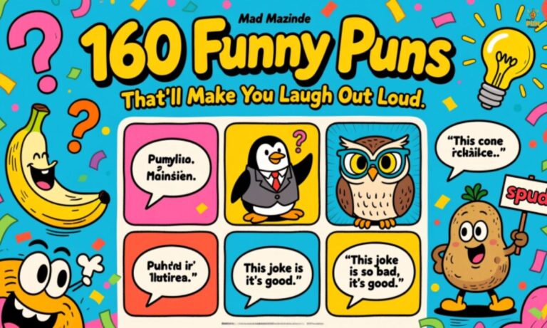 160 Funny Puns That'll Make You Laugh Out Loud 😂