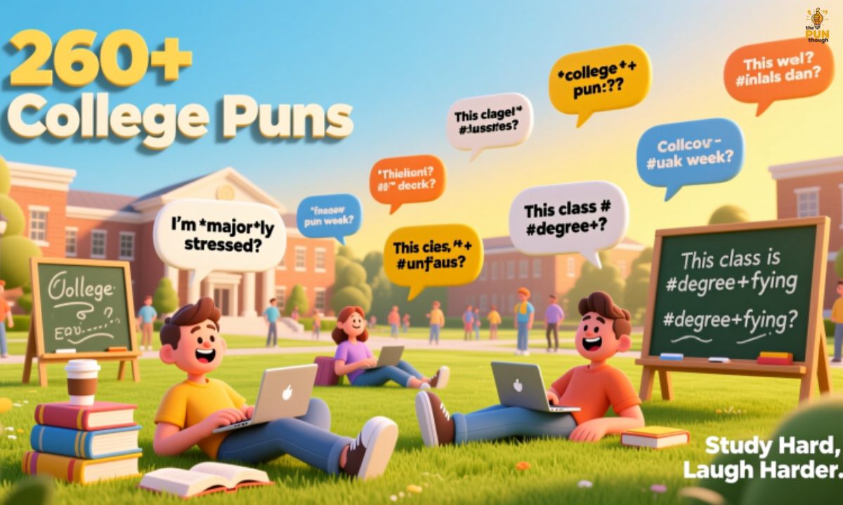 260+ College Puns Hilarious Humor for Students and Professors