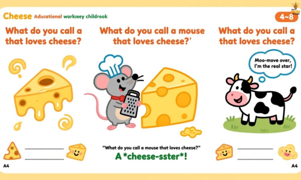 Cheese Puns for Children's Worksheets