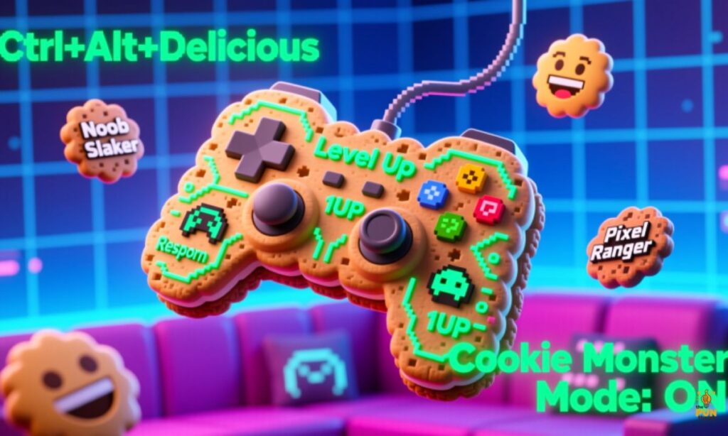 Gaming and Tech Cookie Puns for Digital Players
