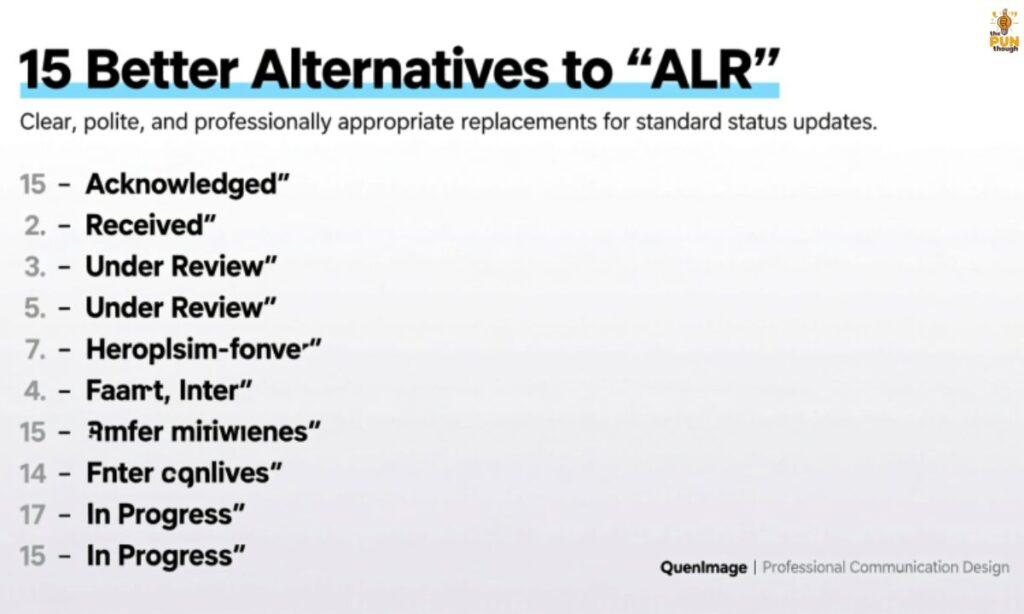 15 Better Alternatives to “ALR” That Sound Clear and Polite
