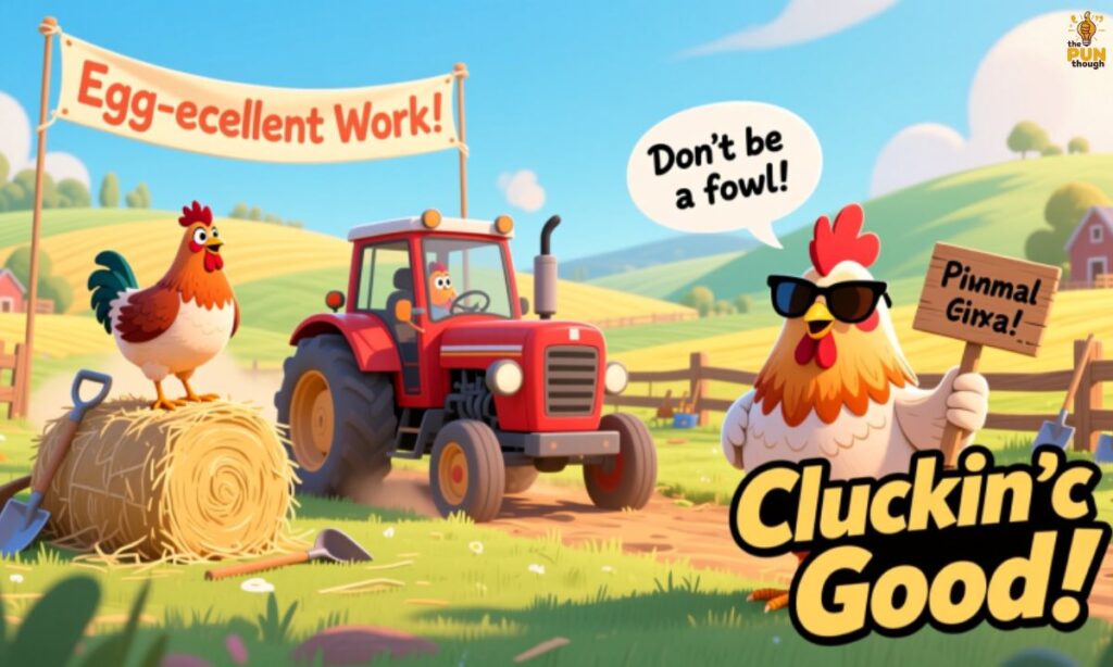 Farm Animal Puns Featuring Chickens