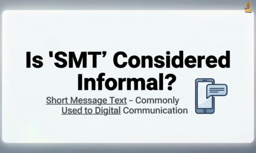 Is “SMT” Considered Informal?