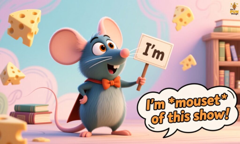 Mouse Character and Cartoon Puns