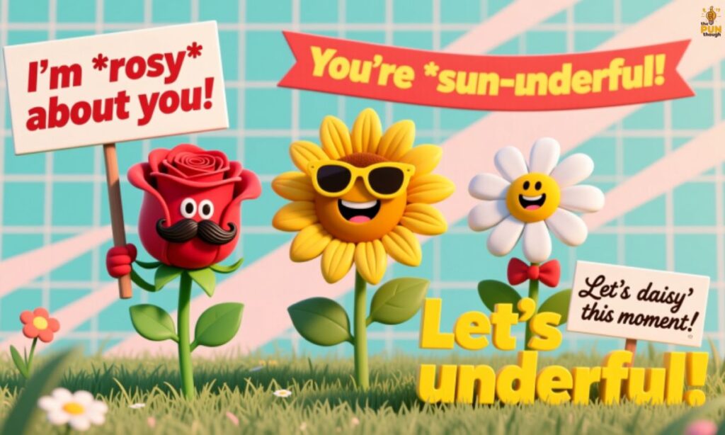 Popular Flower Puns & Jokes Featuring Roses, Sunflowers, and Daisies