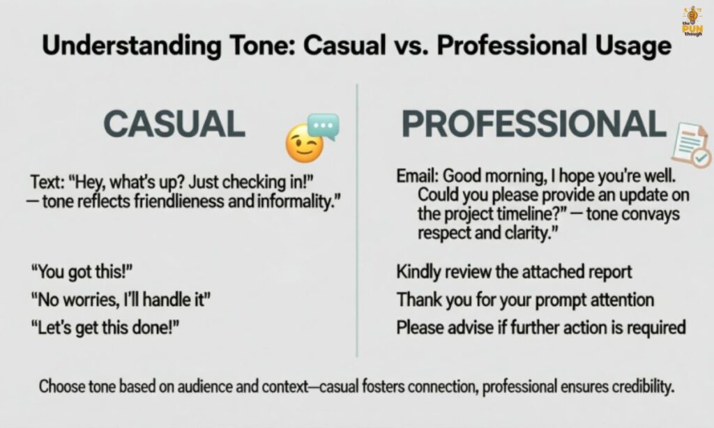 Understanding Tone: Casual vs. Professional Usage