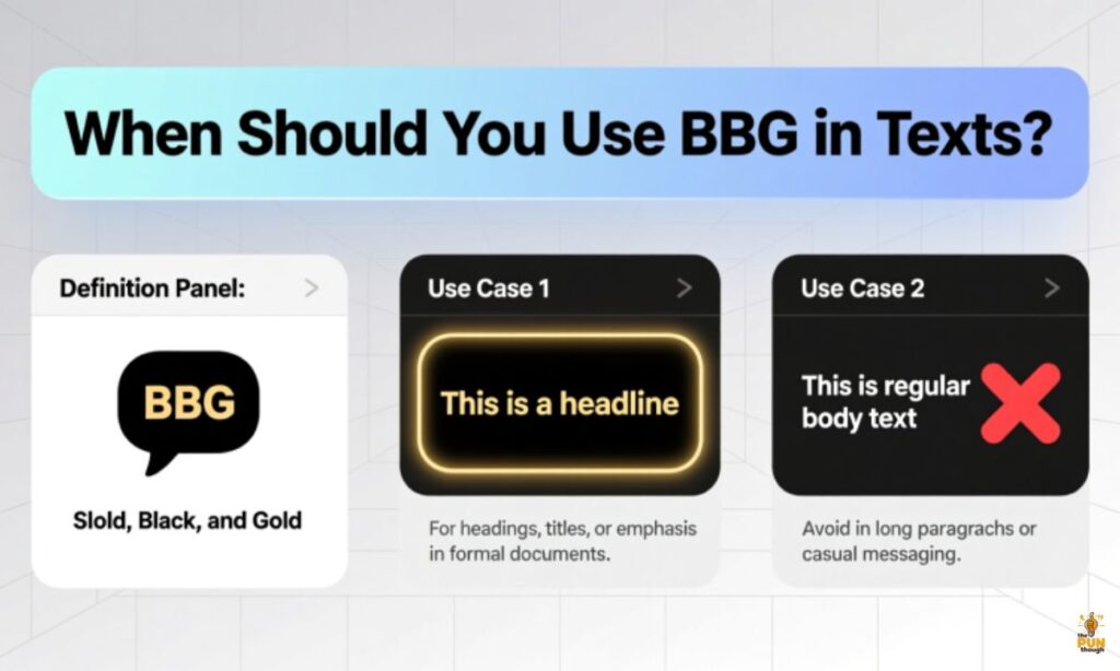 When Should You Use BBG in Texts?