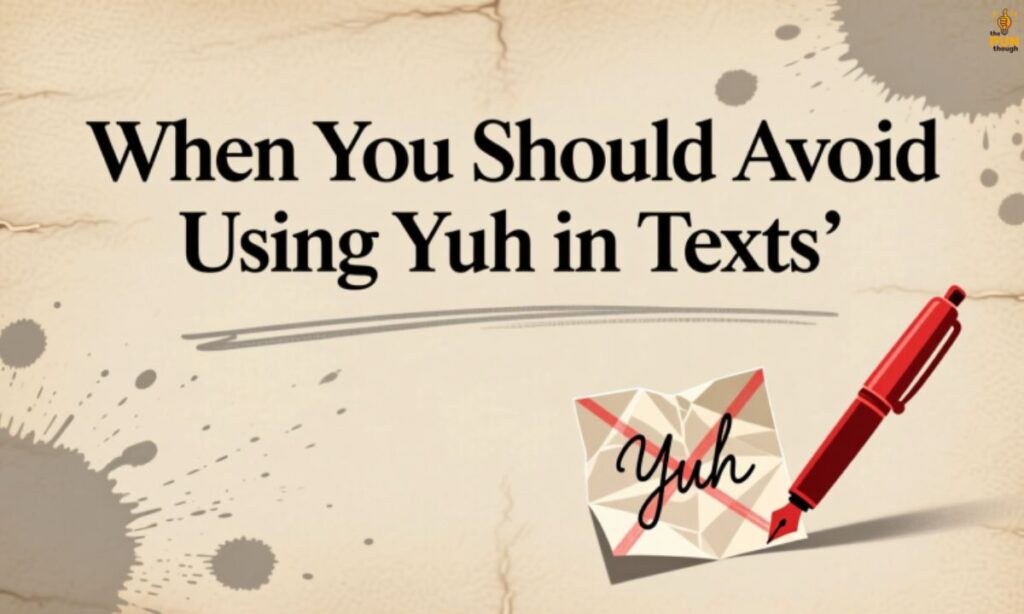 When You Should Avoid Using Yuh in Texts