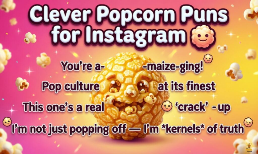 Clever Popcorn Puns for Instagram 📱