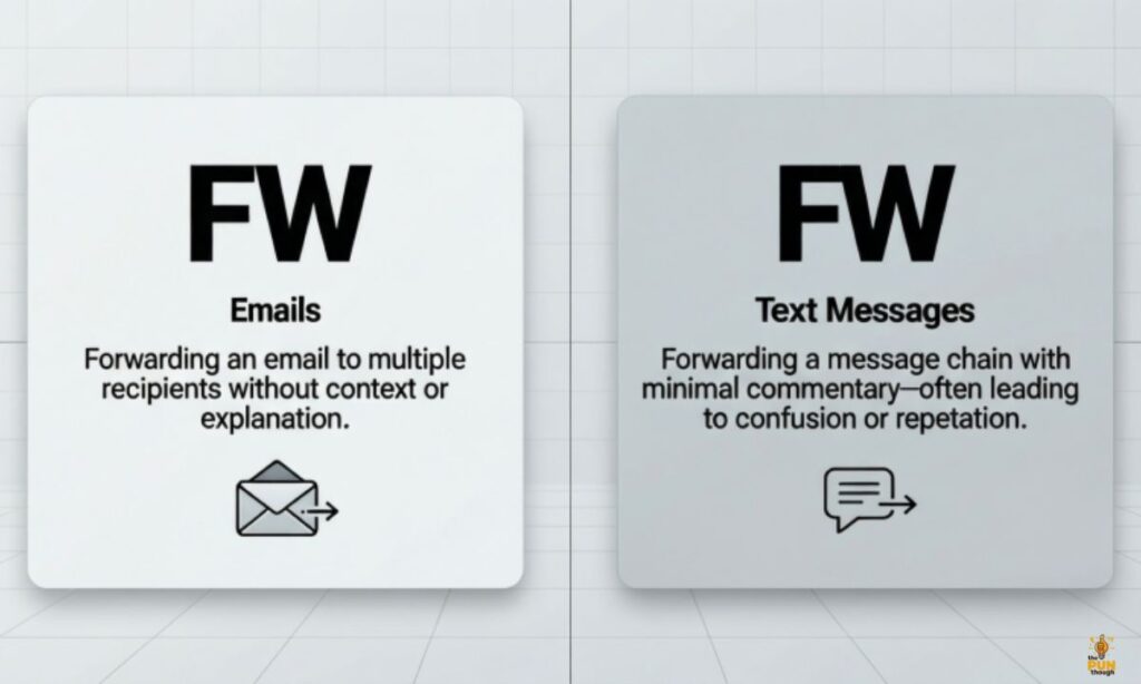 FW in Emails vs FW in Text Messages