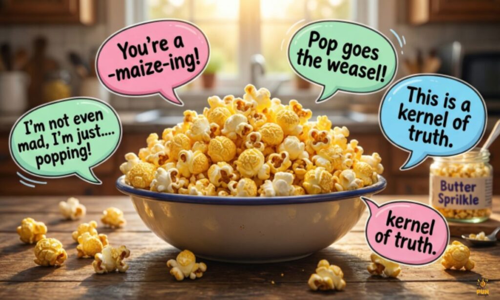 Popcorn Puns Captions 📸