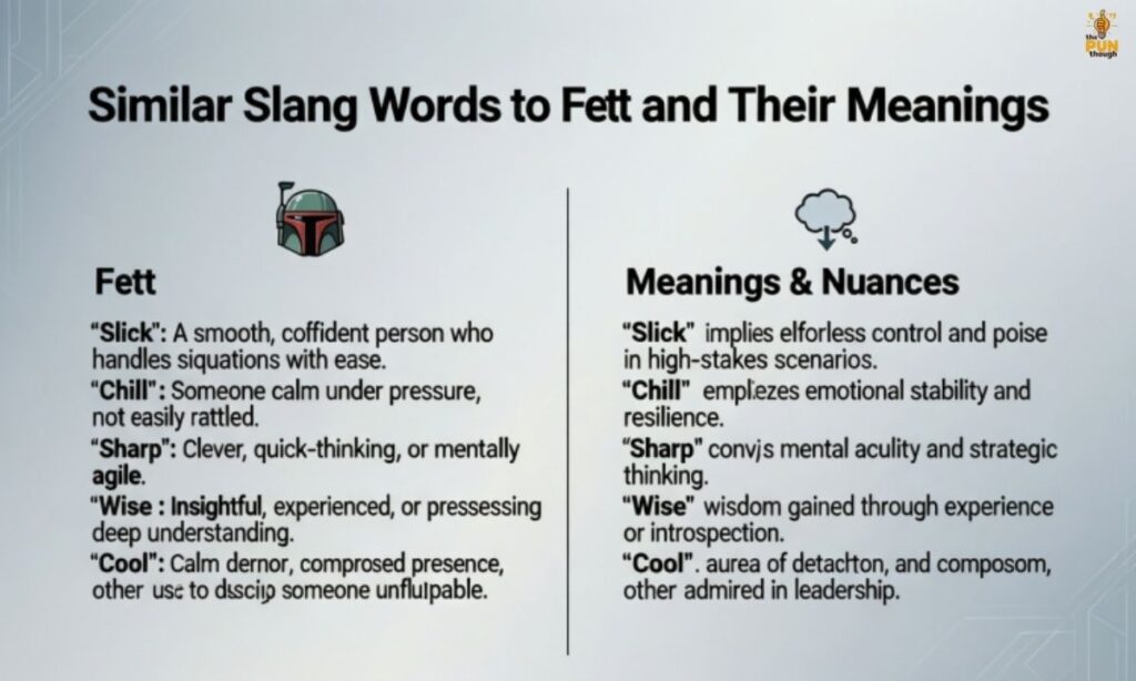 Similar Slang Words to Fett and Their Meanings