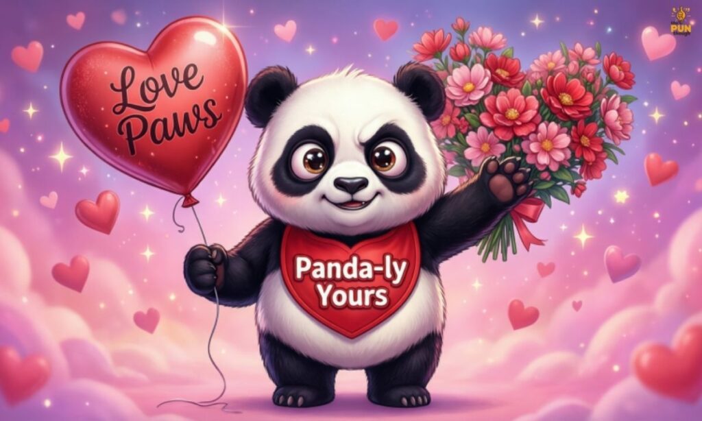 Valentine's Day Panda Puns