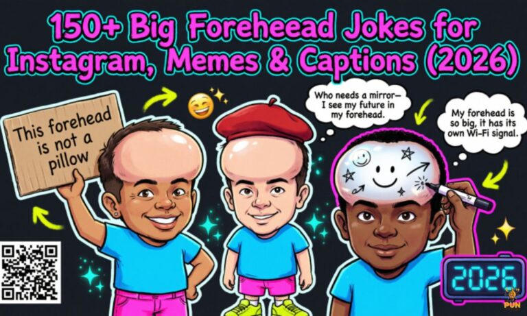 150+ Big Forehead Jokes for Instagram, Memes & Captions (2026)