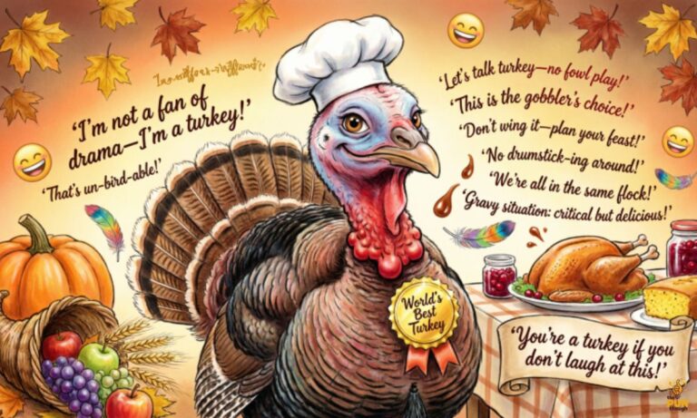 Best Turkey Puns and Jokes for Captions, Reels and Thanksgiving Laughs (70+ Funny Lines)