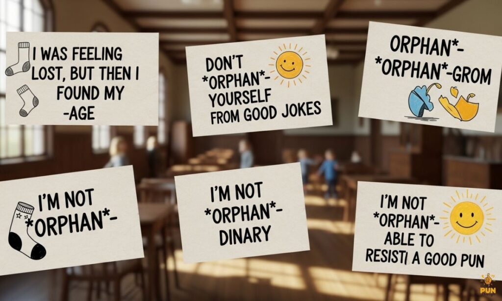 Funny Orphan Puns Captions