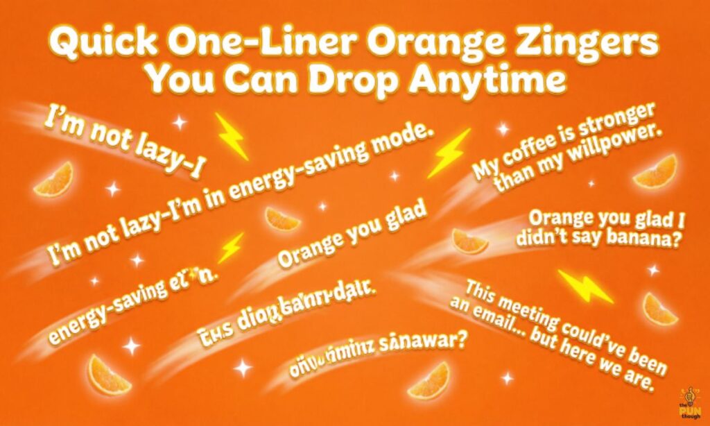 Quick One-Liner Orange Zingers You Can Drop Anytime