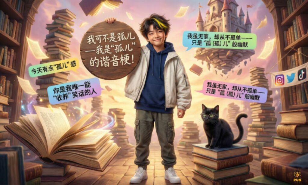 Witty Orphan Puns for Social Media