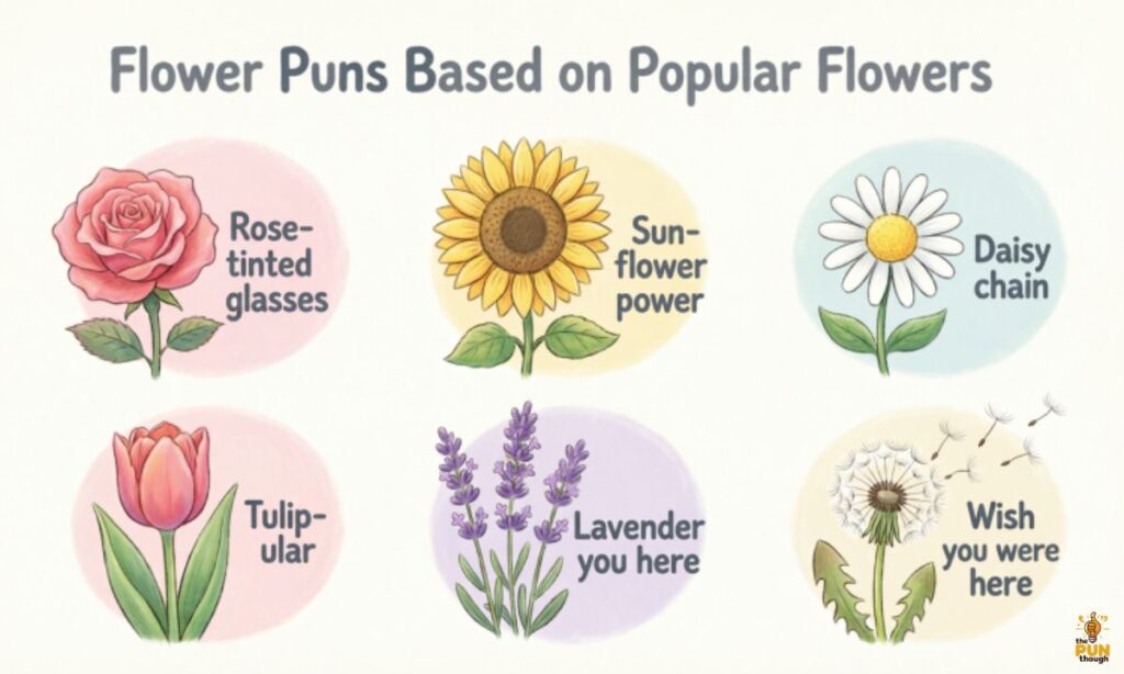 Flower Puns Based on Popular Flowers